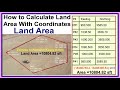 How to Calculate Land Area With Coordinates. | Land Area|