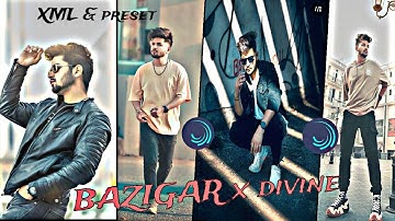 BAZIGAR x divine trending video editing with Alight Motion XML & presets.#bazigarxdivine