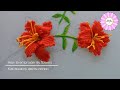 How to embroider 3D lily flowers | 3D embroidery