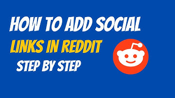How to add Social Links on Reddit