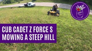 Cub Cadet Z Force S | Mowing A Steep Hill