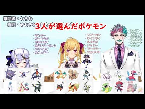 RRRが思う、にじさんじメンバーの所有ポケモン