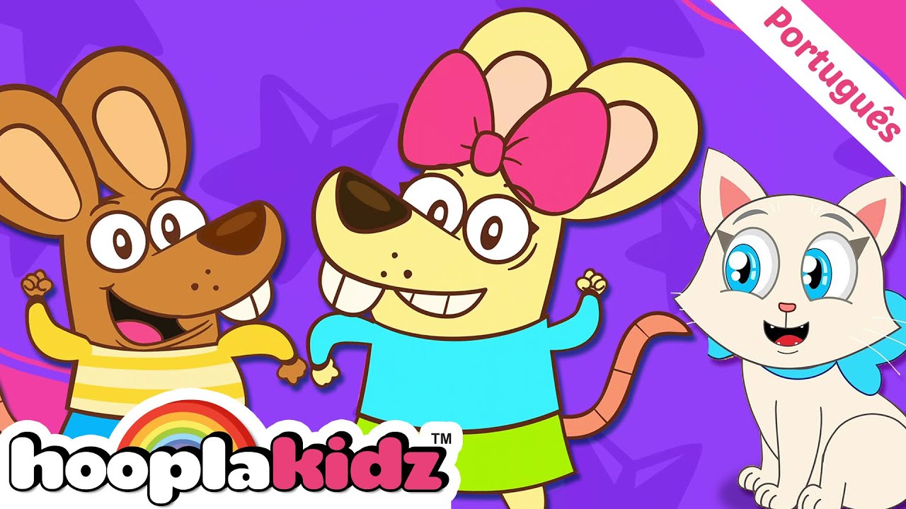 Dois ratos 🐁  crianças música | mais músicas infantis | HooplaKidz