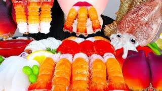 ASMR RAW SEAFOOD *LIVE CUTTLEFISH, SHRIMP, GOLDEN SEA SQUIRT, SEA CUCUMBER EATING SOUNDS MUKBANG 먹방