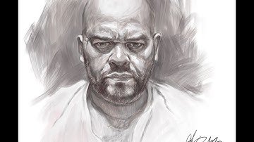 Monochrome Self Portrait In Sketchbook Pro 7