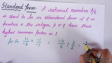 Standard Form and Absolute value of a Rational Number