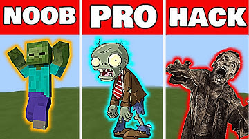 Pixel Art(NOOB vs PRO vs HACKER) Zombie in minecraft