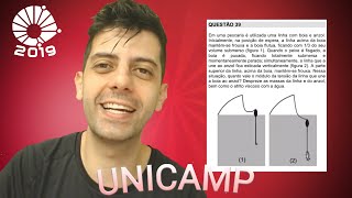 UNICAMP 2019 - Q39 Physics - In fishing, a line with a float and hook is used.