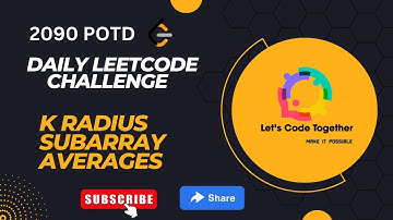 K Radius Subarray Averages | Prefix Sum | Facebook |Leetcode Challenge | Leetcode 2090 |Medium