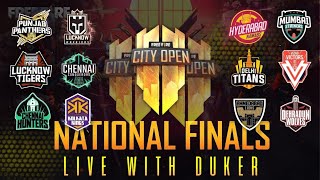 [HINDI] FreeFire City Open Finals | Live Analysis With Duker | Who's Gonna Win TEAM ELITE,4XR,PN,TNM