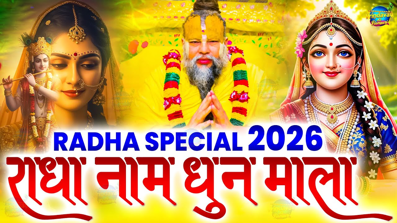 राधा नाम धुन🙏 Radha Naam Dhun,Radha Rani Bhajan,Radha Radha Jaap 5100 Bar,2025 New Radhajaap