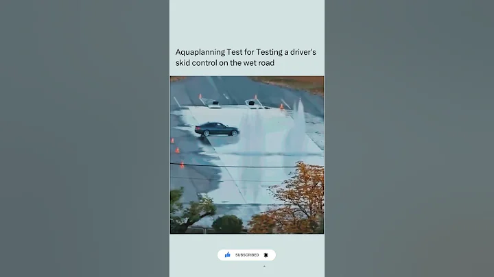 Aquaplanning Test for Testing a driver's skid control on the wet road #shorts #ytshorts  #usa