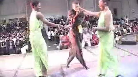 Cheryl (Sugarfoot), Kirk, and Melanie winning Trio