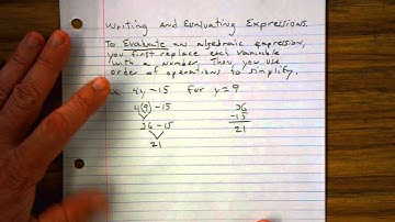 Writing and Evaluating Expressions