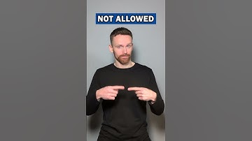 How to sign Allowed, Not Allowed, Ban & Forbid in BSL