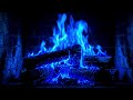 🔵 Blue Fireplace Ambience for Deep Relaxation | Magical Blue Fire Sounds &amp; Cozy Night