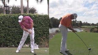LEE WESTWOOD - SYNCED DRIVER GOLF SWING FACE-ON DTL REG & SLOW MOTION 1080p HD