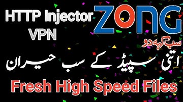 Zong Free Internet | HTTP INJECTOR VPN High Speed Fresh Files | WAMFY TECH | 2021 New free Trick