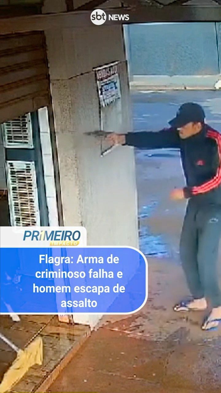 Arma de criminoso falha e homem escapa de assalto em SP