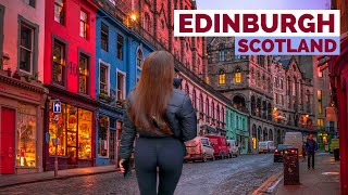 Edinburgh, Scotland 🏴󠁧󠁢󠁳󠁣󠁴󠁿 December 2022 Walking Tour 4K HDR 60fps