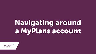 Navigating around MyPlans