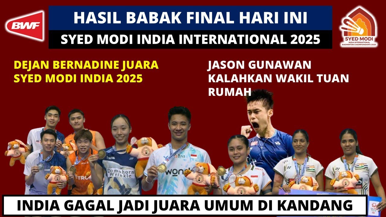 Syeda Modi Rd Hasil Final SYED MODI India International 2025: GUNAWAN VS KIDAMBI ...