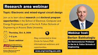 ECEE PhD research webinar: Electronic and mixed-signal circuit design. Fall 2026