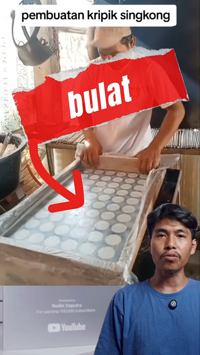 proses pembuatan keripik singkong bulat #kuliner #food #makan
