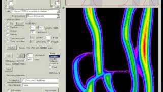 Dune field simulation, moderate sand supply (h = 10)
