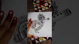 Bansuri drawing for Mandala Art