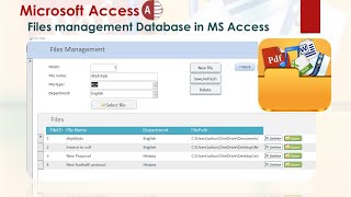 how to store and open any pc files in microsoft access