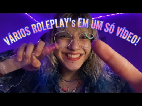 ASMR MASSAGEM, CORTE DE CABELO, CONSULTA MÉDICA, TDAH, MAKEUP E APLICAÇÃO DE PIERCING