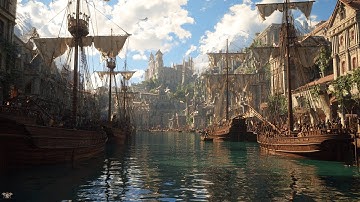 Relaxing Medieval Music | Enchanted Fantasy Ambience with Castles, Villages & Ancient Legends