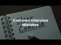 Common Interview Mistake (Don’t Do This!)