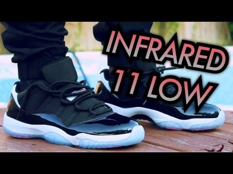 Detailed & On-Foot Photos of the 'Infrared' Air Jordan 11 Low