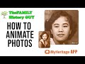 How to ANIMATE PHOTOS in MYHERITAGE app (cool!)