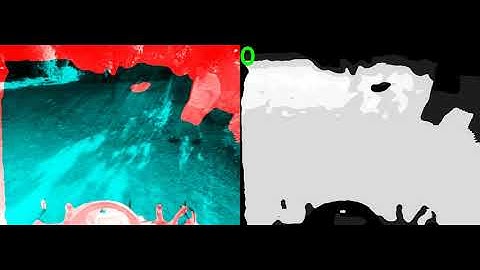 Ride-on mower obstacle detection test (bright sunlight) using depth camera