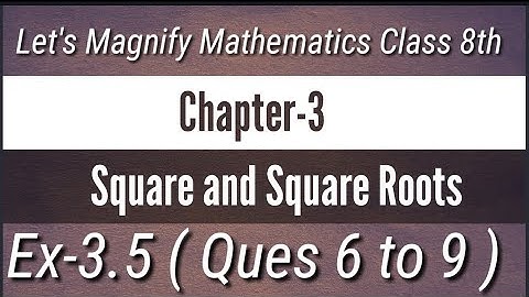 Ex-3.5 || Ques 6 to 9 || Let