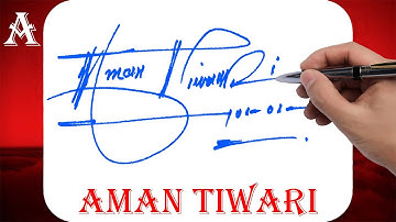 Aman Tiwari Name Signature Style | A Signature Style | Signature Style of My Name Aman Tiwari
