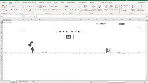 Game T-Rex Google Chrome en VBA Excel