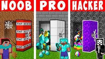 Minecraft NOOB vs PRO. vs HACKER : SECRET VAULT CHALLENGE in Minecraft! (Part 2) / Animation