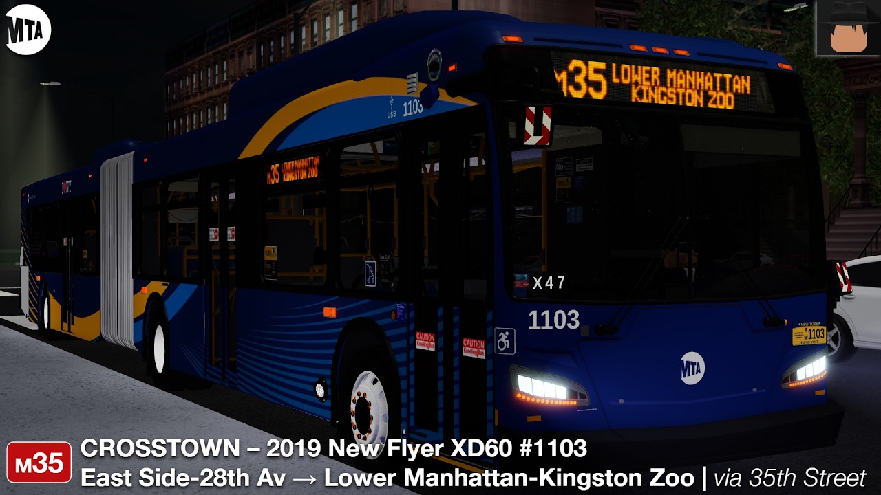 洋楽 BOTTOM LINE,MIDNIGHT FLYER,DAVID FOSTER Project M13+ | 2019 New Flyer XD60 [1103] - M35 | East Side-28th