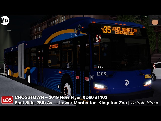洋楽 BOTTOM LINE,MIDNIGHT FLYER,DAVID FOSTER Project M13+ | 2019 New Flyer XD60 [1103] - M35 | East Side-28th