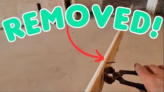 How to remove nails from trim