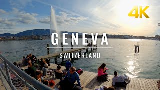 Geneva Switzerland, Winter City Tour, Switzerland 4K