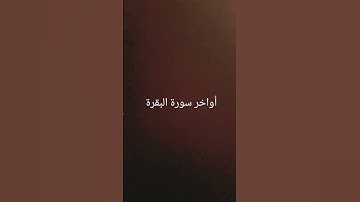 أواخر سورة البقرة #سورة_البقرة #قرآن #surahalbaqarah #قران_كريم #البقرة #tilawat #سورة #القرآن