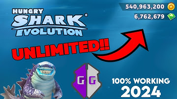 Hungry Shark Evolution with Game Guardian! (Coins + Gems)