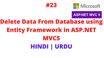 Delete data from Database using Entity Framework | Asp.Net MVC 5 Tutorial for Beginners | #23