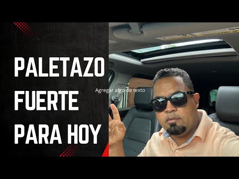 RECOJAN ÉSTE PALETAZO FUERTE PARA HOY NÚMERO ORIGINAL SORTEÓ INDICADO