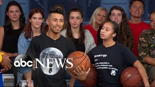 Teenage basketball dream team takes over Times Square